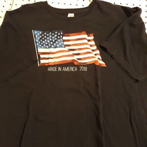 Made in America Patriotic T Shirt American Flag Graphic 2018 Black Size XL